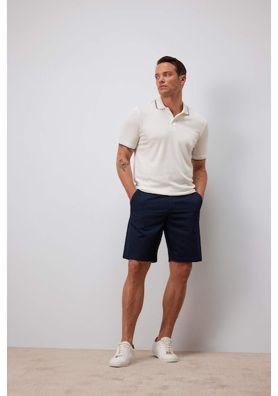 Defacto %100 Pamuk Regular Fit Gabardin Bermuda Şort C7684AX24SM Lacivert