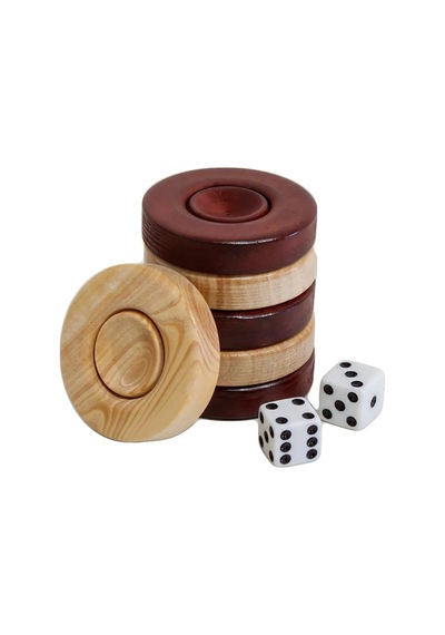 Şimşir Ağacı Tavla Pulu 28 Mm