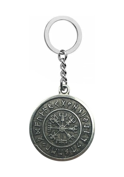 Viking Pusula Madalyon Unisex Anahtarlık Güç Ve Rehberlik Sembolü