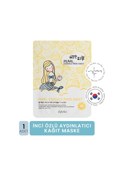 Esfolio İnci Özü İçeren Aydınlatıcı Kağıt Maske