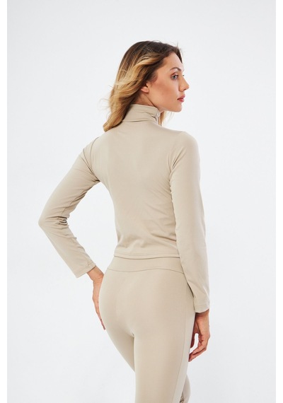 Lesa Wear Soft Touch Balıkçı Yaka Bluz Bej BEJ