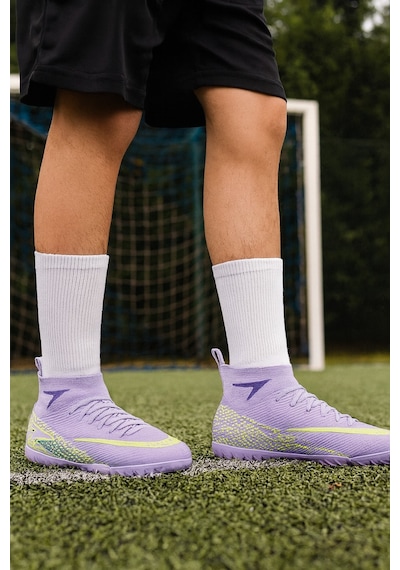 Çoraplı Superfly Halı Saha Futbol Ayakkabısı Lila