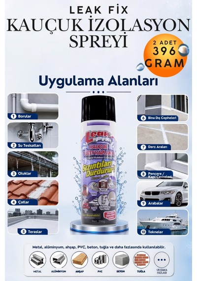 2 Adet 396 Gr Siyah Su Yalıtım Sızdırmaz Geçirmez İzolasyon Kauçuk Spreyi Çatı Oluk, Banyo, Boru, Teras Ve Duvar Sızıntı Önleyici Kaplama Sprey Çatlak Kapatıcı Nem, Rutubet Ve Su Kaçağı Tamir Sıvısı Siyah 0,8 L 2 Adet 396 Gr Siyah Su Yalıtım Sızdırmaz Geçirmez İzolasyon Kauçuk Spreyi Çatı Oluk, Banyo, Boru, Teras Ve Duvar Sızıntı Önleyici Kaplama Sprey Çatlak Kapatıcı Nem, Rutubet Ve Su Kaçağı Tamir Sıvısı Siyah 0,8 L