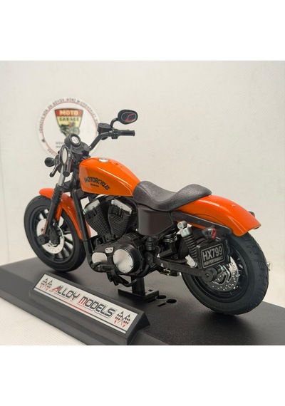Harley Iron 883 Cruiser Chopper 1:12 Turuncu Diecast Motosiklet