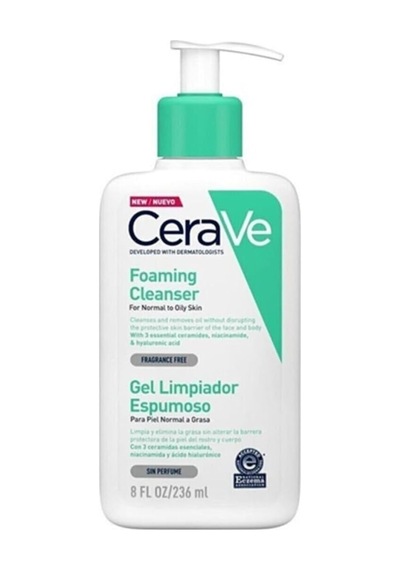 Cerave Foaming Cleanser Normal Yağlıya Dönük Ciltler İçin 236 Ml