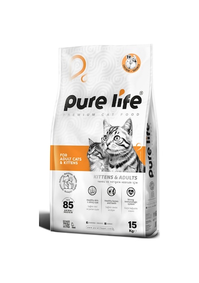 Purelife Tavuk Etli Yetişkin Kedi Maması 15 KG
