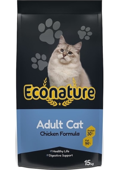 Econature Tavuklu Yetişkin Kedi Maması 15 KG