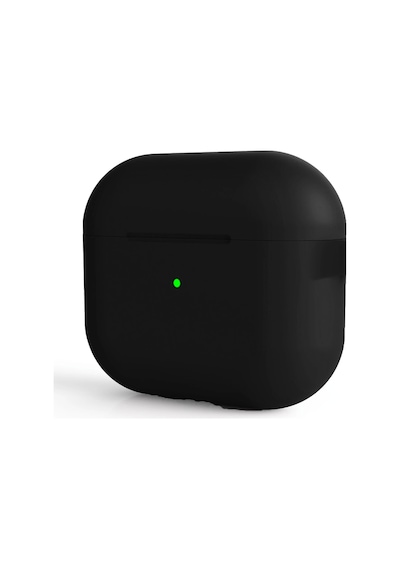 Apple Uyumlu AirPods Pro 2 Kılıfı Silikon Kılıf Şarj Bölümü Tıpalı Soft Yumuşak Kablosuz Şarj Destek Siyah