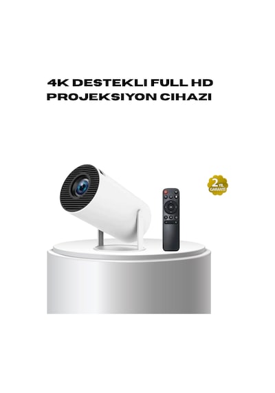 4k Destekli Full Hd Projeksiyon Cihazı 130 İnç Geniş Ekran, Wifi Ve Hdmı Bağlantılı