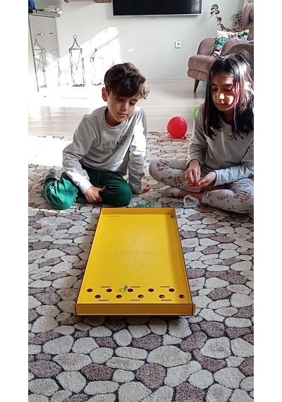 Üttüm Lisanslı Çocuk Oyuncak Bilye Misket Oyunu Ahşap Ev Oyunları