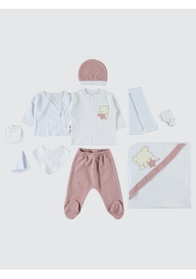 Civil Baby Unisex Bebek 10'lu Zıbın Seti 0-1 Ay Somon