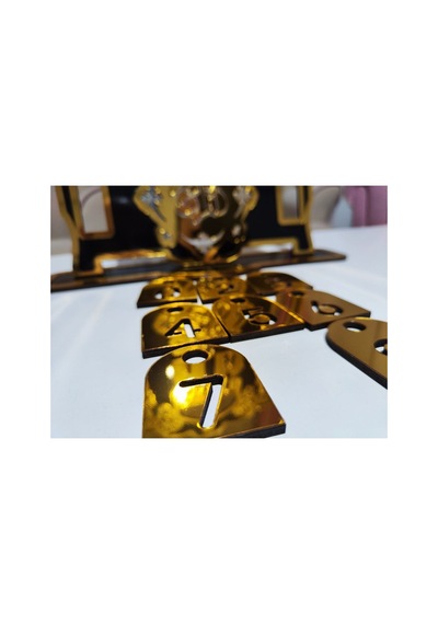 Motifli Gold Pleksi Ramazan Takvimi