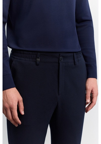 Avva Erkek Lacivert Yan Cepli Gofre Beli Lastikli Slim Fit Lastikli Pantolon A62y3203