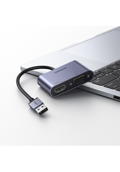Ugreen Usb 3.0 To Hdmı+vga 1080p 60hz Full Hd Dönüştürücü Adaptör, 20518