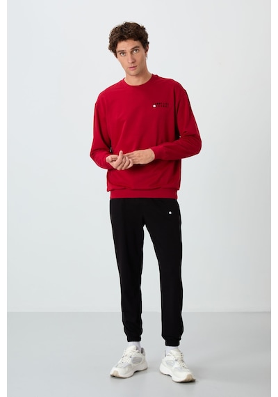 Tommy Life Kırmızı - Siyah Casual O Yaka Lastik Paça Pamuklu Erkek Oversize Eşofman Takımı - 85120 Kırmızı - Siyah Tommy Life Kırmızı - Siyah Casual O Yaka Lastik Paça Pamuklu Erkek Oversize Eşofman Takımı - 85120 Kırmızı - Siyah