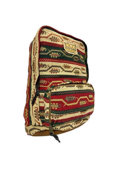 Old Cotton Cargo Kaliteli Vintage Kilim Desenli Disayn Sırt Gezi Çantası New Komor 5025 Kırmızı