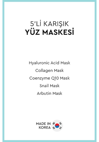 5'li Karışık Yüz Maskesi Asq