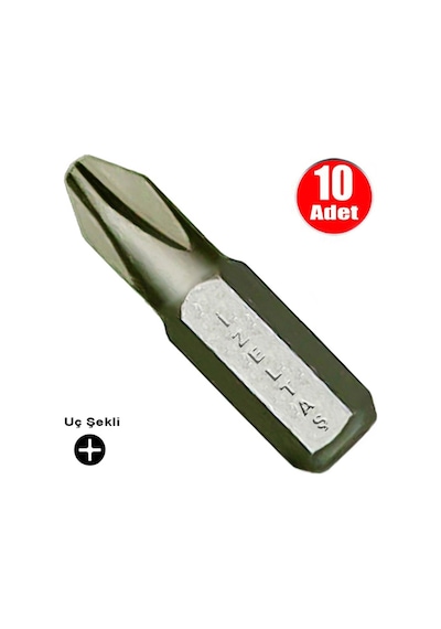 İzeltaş Bits Uç Yıldız Matkap Vidalama Ucu Ph2 X 25 Mm - 10 Adet