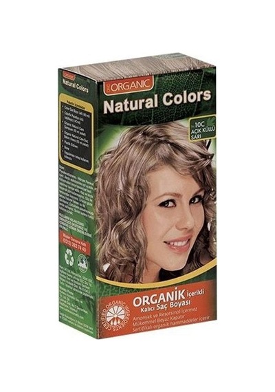 Organic Natural Colors Bitkisel Kalıcı Saç Boyası 10C Açık Küllü