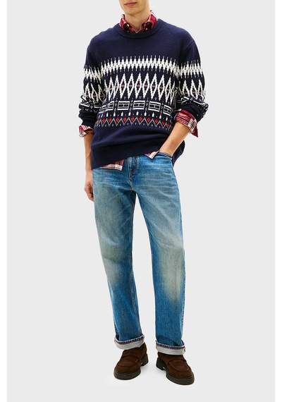 Tommy Hilfiger Erkek Kazak Mw0mw40844 0a4 Lacivert-beyaz Lacivert-beyaz