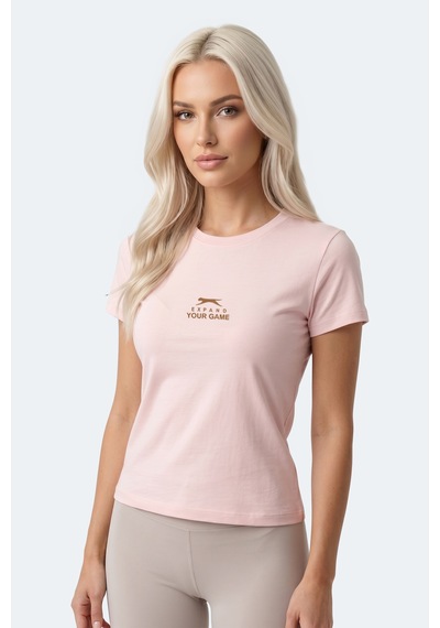 Slazenger Kosta Kadın Baskılı Açık Pembe Tişört