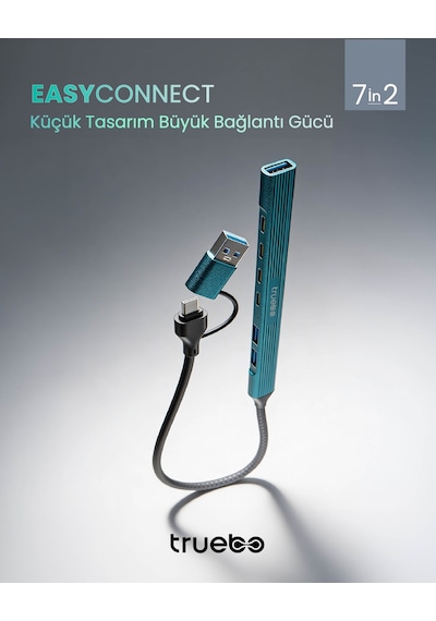 Truebo Easyconnect 7in2 Type-c / Usb 3.0 Hub