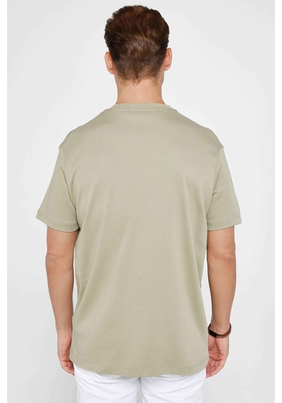 Tudors Unisex Relax Fit Rahat Kesim %100 Pamuk Yumuşak Dokulu Basic Bisiklet Yaka Kahverengi Tişört-30853-kahverengi Kahverengi