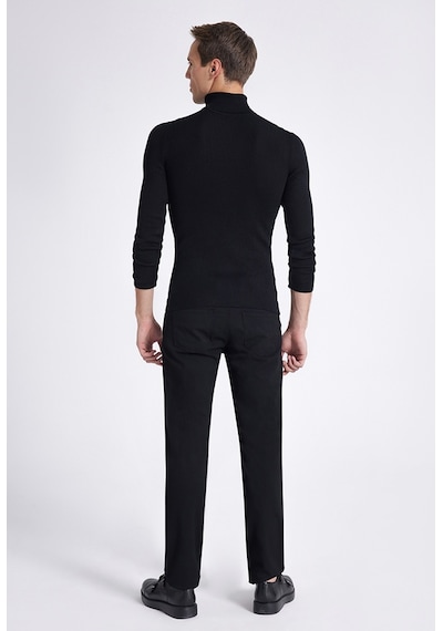 D's Damat Slim Fit Siyah Ribana Örgü Kazak 9ec060631764d Siyah