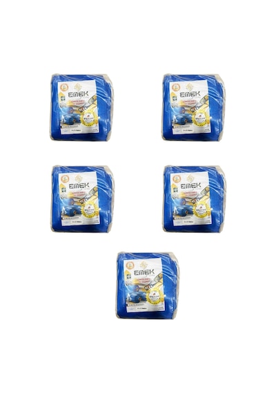 Emek Çadır Kumaşı Branda Tente Uv Güneşlik Gölgelik Koruma Yağmur Su Geçirmez - 4x5 Metre - 5 Paket