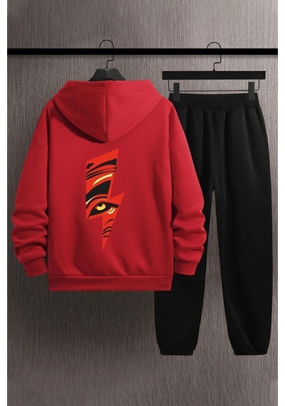 Uyguntarz Unisex Yıldırım Eşofman Takımı Kırmızı