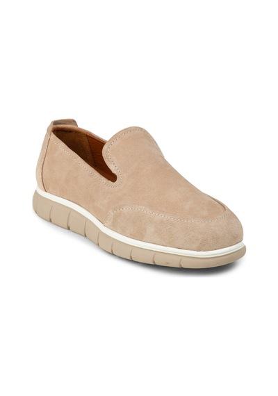 Deery Erkek Hakiki Süet Bej Loafer Ayakkabı - 02044mbeje01
