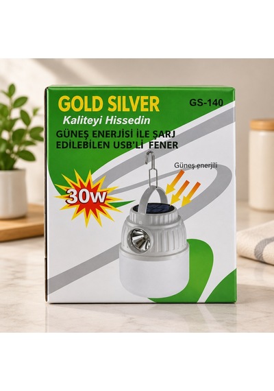 Güneş Enerjili Usb Şarjlı Fener 56052341