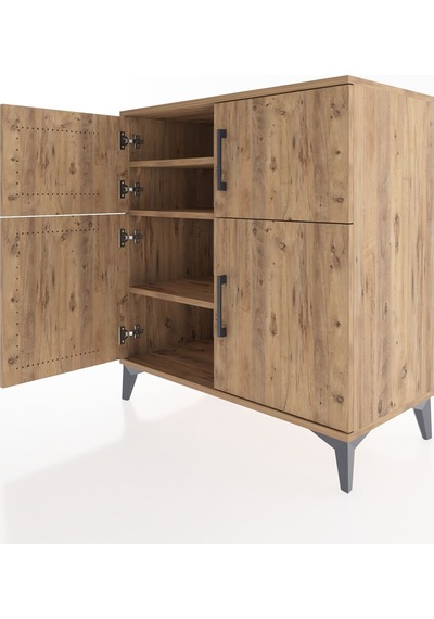 Hyperion Şifonyer 3 Raflı 4 Kapaklı 88x44x96 Çam-çam Çam