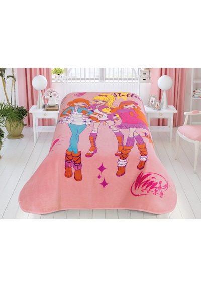 Taç Lisanslı Battaniye Winx Pink Magic Tek Kişilik