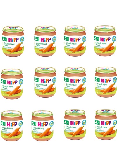 Hipp Kavanoz Maması Organik Havuç Püresi 125 G 12 Adet
