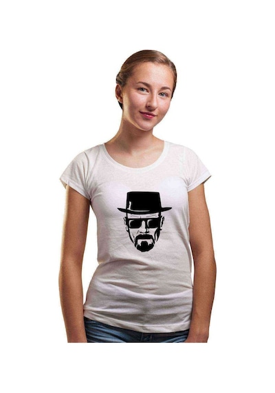 Silhouette Walter White Kadın Beyaz Tshirt