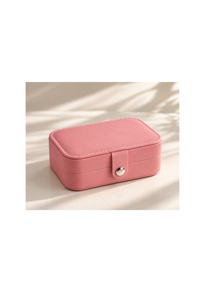 Essentials Collection Cove Pembe Bölmeli Takı Kutusu Yüzük Küpe Kolye Düzenleyici Seyahat Organizeri Pembe Pembe