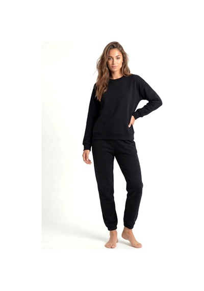 Akbeniz Kadın Basic Sweatshirt Eşofman Takımı Siyah