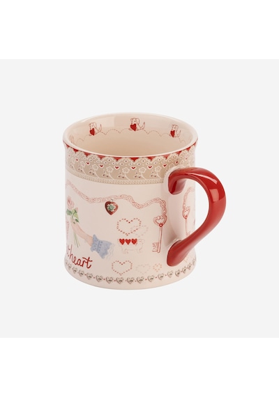 Love Notes Kırmızı Stoneware Kupa 375 Ml
