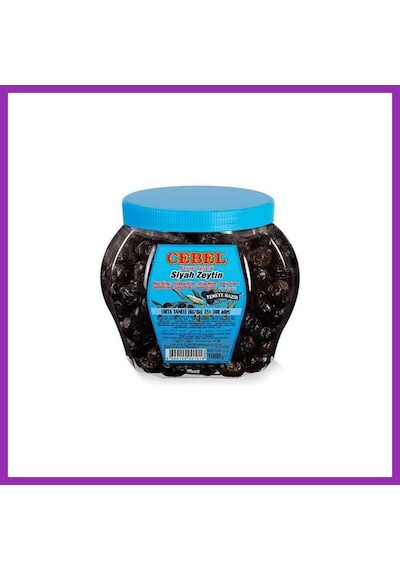 Bezos Cebel Siyah Zeytin Orta Taneli 1 Kg Pet Bty