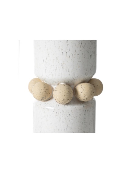 Mudo Home Daphne Dots Vazo 14x14x31 Cm Beyaz