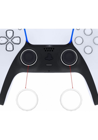 Ps5 Dualsense Analog Halka Yüzük Playstation 5 Kol Accent Ring Dekoratif Yedek Parça 2 Adet Beyaz