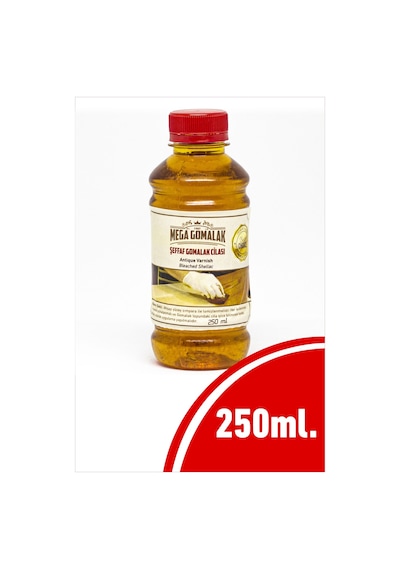 Mega Gomalak Ağartılmış Şeffaf Gomalak Cilası 250 ML