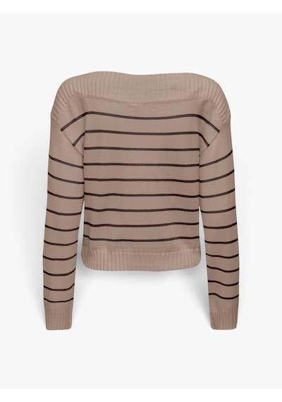 Only Onlkatıa Ls Boatneck Cc Knt Kadın Kahverengi Kazak - 15374823