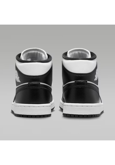 Nike Air Jordan 1 Mid Panda Unisex Leather Sneaker Hakiki Deri Bilekli Günlük Spor Ayakkabı Siyah-beyaz SİYAH-BEYAZ