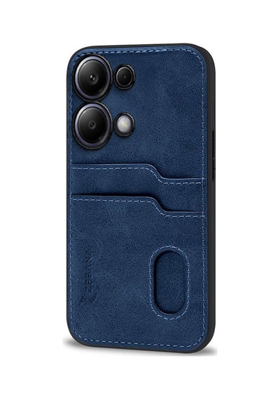 Xiaomi Redmi Note 13 Pro 5g  Kılıf Zebana Kartlıklı Lüx Deri Kılıf Lacivert