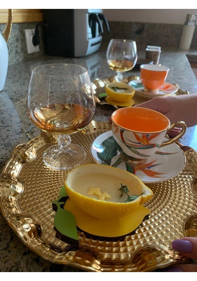 Limon Motifli Kahve Sunumluk Limon Tatlısı Sunumluğu Altlığı 2'li Sarı