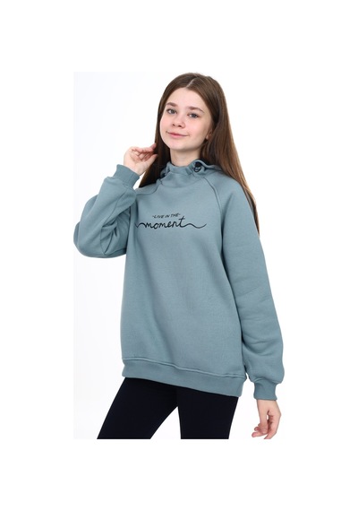 Toontoy Kız Çocuk Baskılı Sweatshirt Açık Mavi