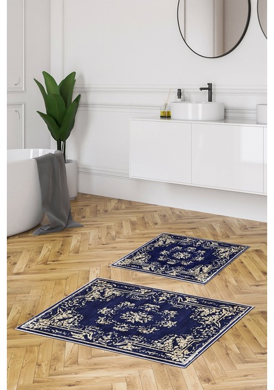 Alanur Trend Kaymaz Taban Dijital Banyo Takımı Kt481 lacivert