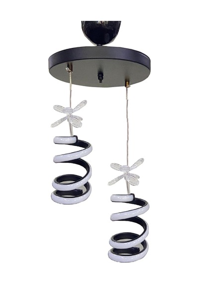 Rüzgar Led Avize 2li Sarkıt Model Avize Siyah